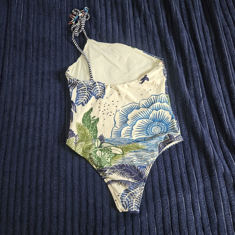 FARM Rio One Shoulder Tropical Print One Piece - Picture 6 of 6